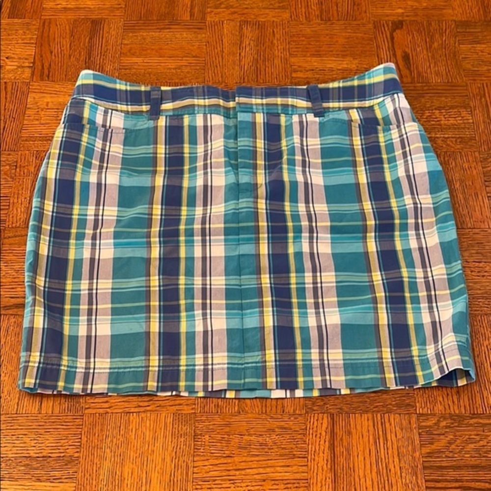 Chaps Blue and White Mini Pencil Skirt Casual Resort Wear size 12